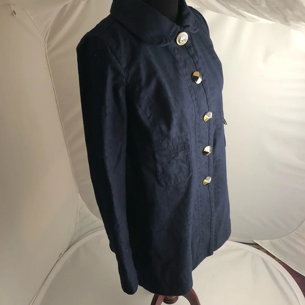 Juicy Couture navy blue princess pea coat M